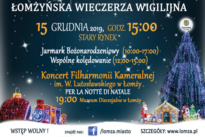 Zapraszamy na Łomżyńską Wieczerzę Wigilijną