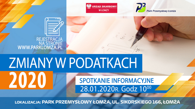 Zmiany w podatkach 2020. Spotkanie informacyjne w PPŁ