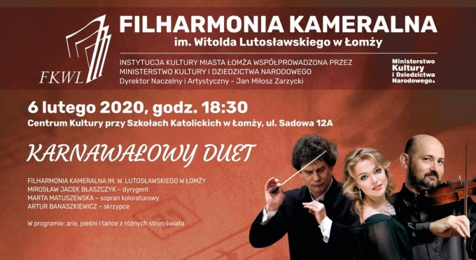 Karnawałowy duet u Łomżyńskich Filharmoników