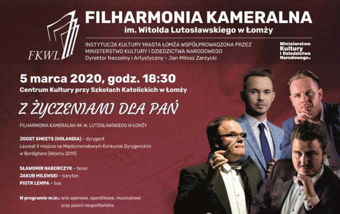 Życzenia dla Pań od Łomżyńskich Filharmoników