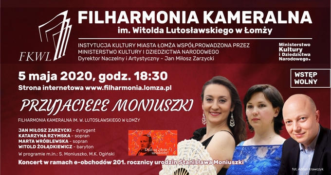 Przyjaciele Moniuszki z życzeniami dla kompozytora