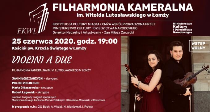 Violini a due u Łomżyńskich Filharmoników