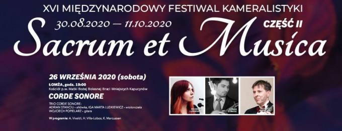 Corde Sonore – XVI Międzynarodowy Festiwal Sacrum et Musica
