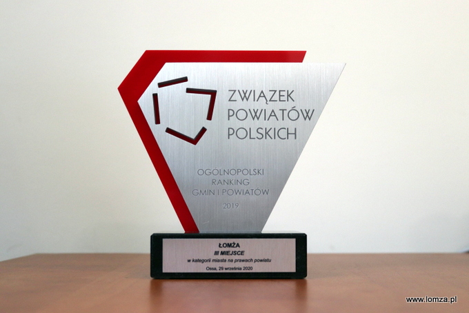 Łomża na III miejscu w Rankingu Gmin i Powiatów ZPP