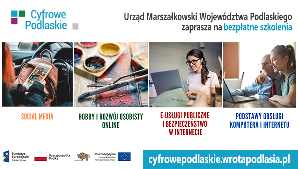 Bezpłatne szkolenia dla mieszkańców województwa podlaskiego