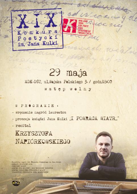 Rozstrzygnięcie dziewiętnastej edycji Konkursu Poetyckiego im. Jana Kulki