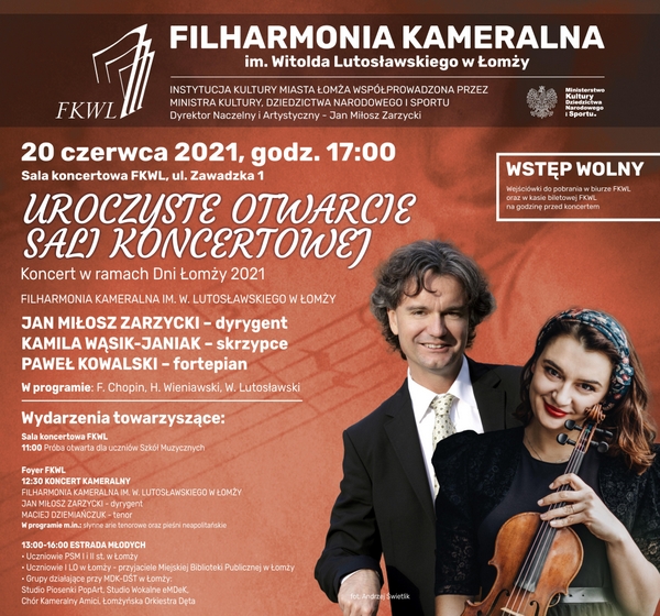 Uroczyste otwarcie sali koncertowej Filharmonii Kameralnej w Łomży