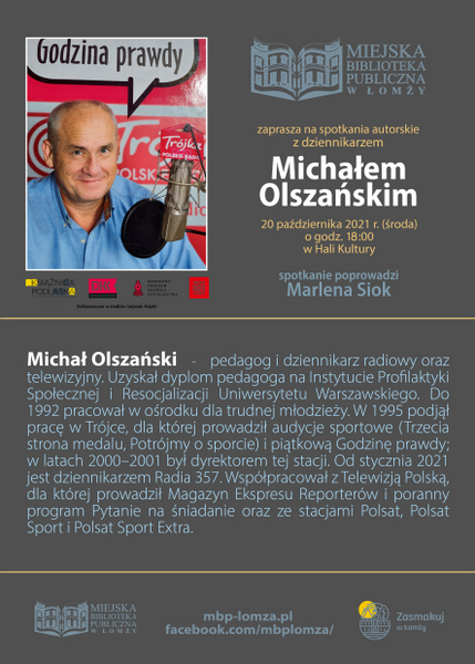Spotkanie autorskie z Michałem Olszańskim