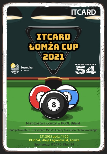 ITCARD Łomża Cup 2021 czyli Otwarte Mistrzostwa Łomży w Pool Bilardzie