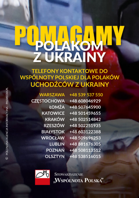 Pomoc rodakom na Ukrainie Stowarzyszenia 