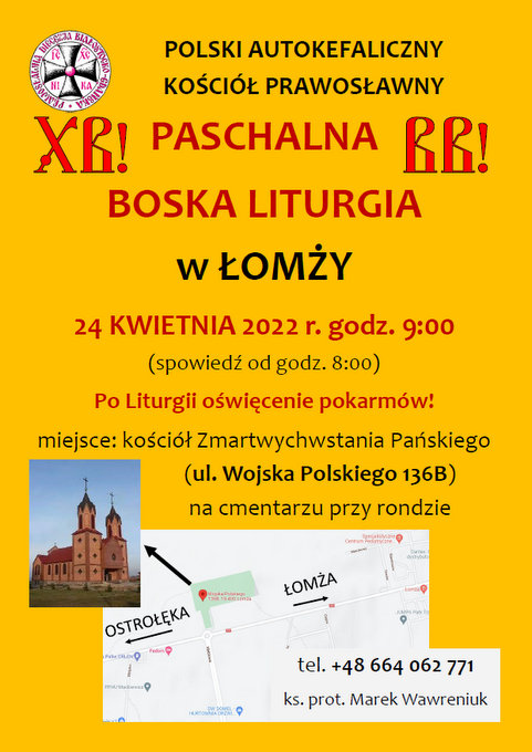 Prawosławna liturgia wielkanocna w Łomży