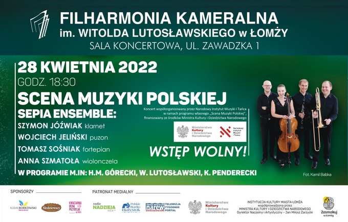 Kolejna odsłona Sceny Muzyki Polskiej w Filharmonii Kameralnej w Łomży