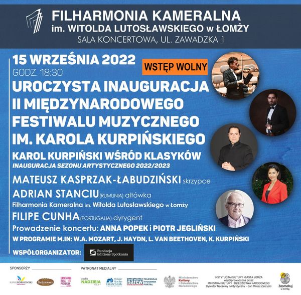 Uroczysta inauguracja sezonu artystycznego w Filharmonii Kameralnej w Łomży