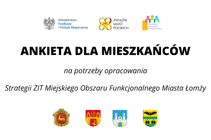 Ankieta dla mieszkańców na potrzeby opracowania Strategii ZIT Miejskiego Obszaru Funkcjonalnego