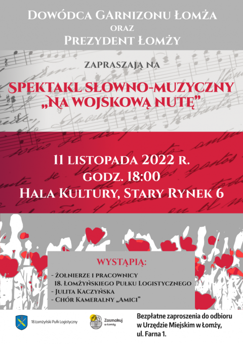 Bilety na spektakl słowno – muzyczny „Na wojskową nutę” (aktualizacja)