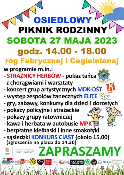 Zapraszamy na Osiedlowy Piknik Rodzinny
