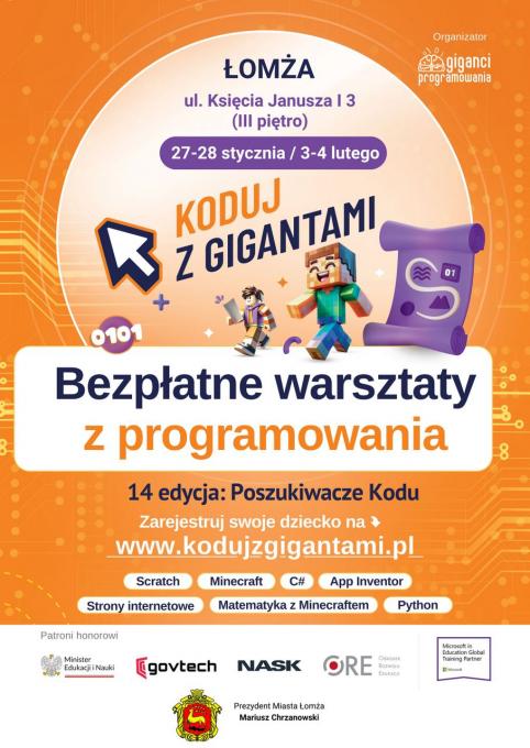 Koduj z Gigantami po raz czternasty! Zapisy na bezpłatne warsztaty z programowania