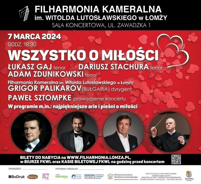 Wszystko o miłości dla Pań w Filharmonii Kameralnej w Łomży