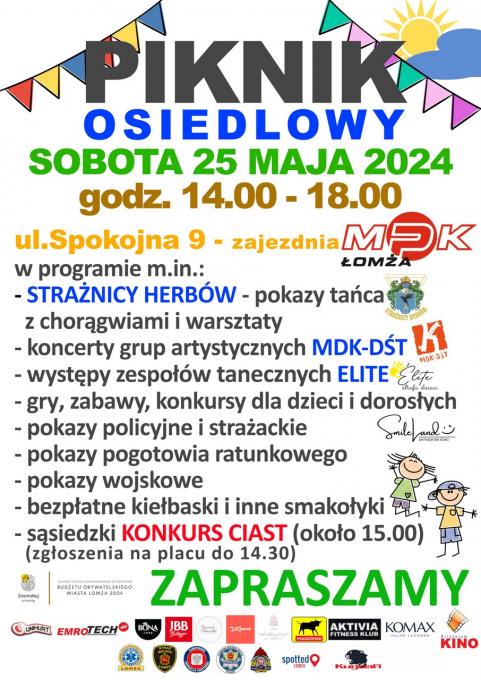 Zapraszamy na piknik osiedlowy