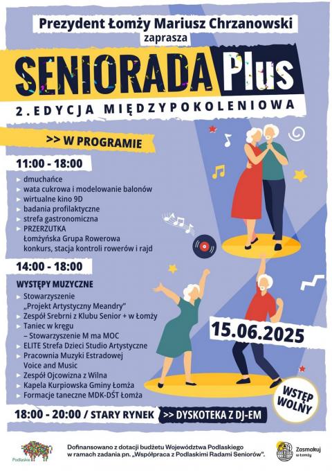 „Seniorada Plus – II edycja międzypokoleniowa” z dotacją województwa