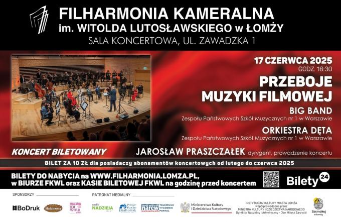 Przeboje muzyki filmowej w Filharmonii Kameralnej w Łomży