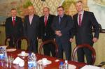 Zbigniew Świerczyński z Konsulatu RP w Kaliningradzie, Aleksiej Zinowiew z KIH-P, Prezydent Mieczysław Czerniawski, Przewodniczący RM Maciej Borysewicz oraz Waldemar Matkowski naczelnik COI