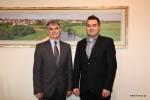 Prezydent Łomży Mariusz Chrzanowski i Bogdan Dyjuk, członek zarządu woj. podlaskiego 