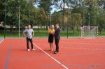 Prezydent Łomży Mariusz Chrzanowski podczas wizyty na obiektach sportowych ZSWiO