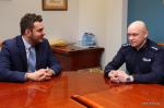 Prezydent Mariusz Chrzanowski i nadkom. Sebastian Wojciekian - pierwszy zastępca Komendanta Miejskiego Policji w Łomży