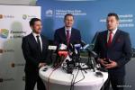 briefing prasowy z udziałem Wicepremiera Mateusza Morawieckiego, Prezydenta Łomży Mariusza Chrzanowskiego oraz zastępcy Prezydenta Andrzeja Garlickiego
