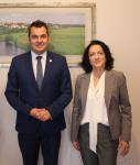 Barbara Duda, prezes Spółdzielni Socjalnej Alexis rozmawiała o projekcie z prezydentem Łomży Mariuszem Chrzanowskim
