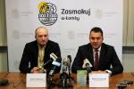 Michał Szabłowski, dyrektor Browaru w Łomży i prezydent Łomży Mariusz Chrzanowski