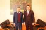 Sekretarz stanu w Ministerstwie Klimatu Jacek Ozdoba i prezydent Łomży Mariusz Chrzanowski