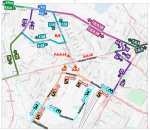 mapa objazdów linii MPK
