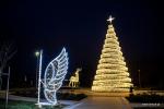iluminacje świąteczne w Parku Jana Pawła II - Papieża Pielgrzyma w Łomży