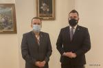 Prezydent Łomży dr Mariusz Chrzanowski i dyrektor NCK prof. Rafał Wiśniewski