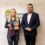 Magdalena Sikorska i prezydent Łomży Mariusz Chrzanowski