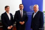 Prezydent rozmawia o przebiegu kolei z CPK