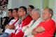 na meczu byli m.in. Wicewojewoda Podlaski Wojciech Dzierzgowski i Wicestarosta Łomżyński Krzysztof Kozicki