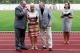 Igrzyska Polonijne Otworzyli Prezydent Łomży Mieczysław Czerniawski, Hanka Gałązka oraz Wojciech Kudlik z Ministerstwa Sportu