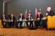 debata na temat "Strategia na rzecz Odpowiedzialnego Rozwoju i jego wpływ na rozwój Łomży i regionu" z udziałem Prezydenta Łomży Mariusza Chrzanowskiego, Prezydenta Ostrołęki Janusza Kotowskiego, Burmistrza Kolna Andrzeja Dudy, Burmistrza Wysokiego Mazowieckiego Jarosława Siekierko oraz dr Piotr Zygadło z Ministerstwa Rozwoju