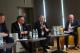 debata na temat "Strategia na rzecz Odpowiedzialnego Rozwoju i jego wpływ na rozwój Łomży i regionu" z udziałem Prezydenta Łomży Mariusza Chrzanowskiego, Prezydenta Ostrołęki Janusza Kotowskiego, Burmistrza Kolna Andrzeja Dudy, Burmistrza Wysokiego Mazowieckiego Jarosława Siekierko oraz dr Piotr Zygadło z Ministerstwa Rozwoju