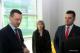 Wicepremier Mateusz Morawiecki w towarzystwie Prezydenta Łomży Mariusza Chrzanowskiego w Instytucie Technologii Żywności i Gastronomii PWSIiP w Łomży