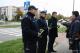 Briefing prasowy z udziałem prezydenta Łomży Mariusza Chrzanowskiego (od prawej) Komendanta Miejskiej Policji w Łomży nadkomisarza Marka Sienkiewicza (od lewej) oraz naczelnika Wydziału Ruchu Drogowego podinspektora Piotra Pietrzaka (w środku)