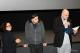 Ewa Jastrzębska, Piotr Domalewski i prowadzący pokaz specjalny filmu "Cicha noc" Krzysztof Zemło, dyrektor MDK-DŚT