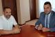 Paweł Piwowarski i Prezydent Łomży Mariusz Chrzanowski