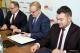 prezydent Łomży Mariusz Chrzanowski, wiceprezes zarządu PGNiG Obrót Detaliczny sp. z o.o. Marcin Szczudło, prezydent Suwałk Czesław Renkiewicz