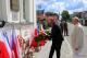 złożenie kwiatów przed tablicą Marszałka Józefa Piłsudskiego 