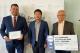 prezydent Łomży Mariusz Chrzanowski, Account Manager Yutong Ivan Liu, prezes MPK sp. z o.o. Janusz Nowakowski